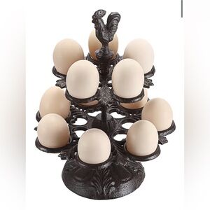 Heavy Duty Cast Iron Egg Holder Display Holder Kitchen & Dining Countertop